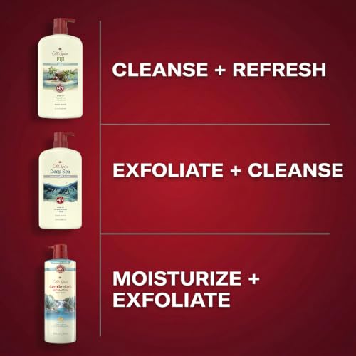 Old Spice GentleMan's Exfoliating & Moisturizing Body Wash for Men, 24/7 Shower Fresh with Long Lasting Scent, Renewing Vitamin B3 Blend, Sandalwood + Aloe Vera Scent, 26 oz