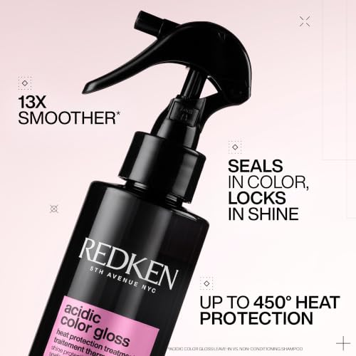 Redken Acidic Color Gloss Leave-In Spray – Heat Protection, 6.8 Fl Oz