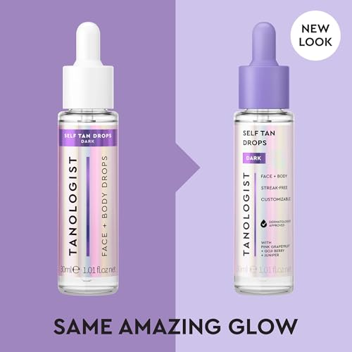 Tanologist Dark Self-Tan Drops, Face Tanning Drops, 1.01 Fl Oz