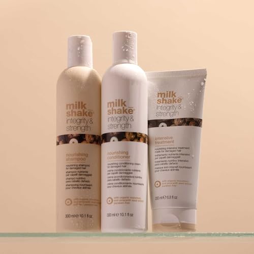 milk_shake Integrity & Strength Intensive Treatment | Deep-strengthening treatment for dry, damaged hair | with amaranth seed extract & muru muru butter to nourish, fortifiy & protect hair, 6.8 fl oz