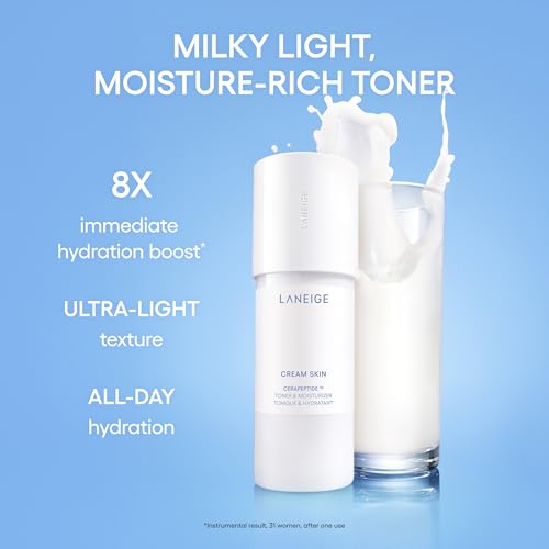 LANEIGE Daily Hydration Essential Set | Gentle Gel Cleanser, Cream Skin Mist, & Water Bank Blue Hyaluronic Cream Moisturizer