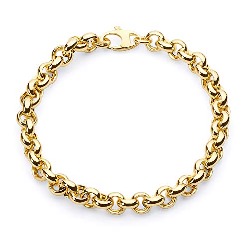 14k REAL Yellow Gold Fancy Hollow Bracelet - 7.5"