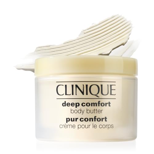 Clinique Deep Comfort Body Butter With Hyaluronic Acid, Shea Butter + Glycerin | Safe for Eczema-Prone Skin, 6.7 Fl Oz