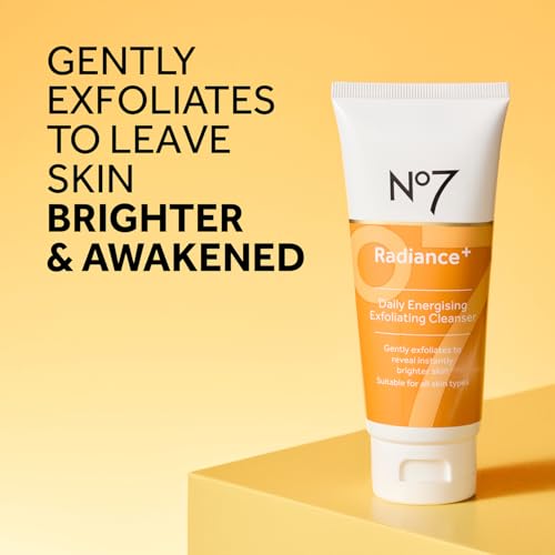 No7 Radiance Trio Gift Set - Includes Radiance+ Brightening Vitamin C Face Moisturizer, 15% Vitamin C Facial Serum, and Daily Energizing Exfoliating Face Wash (3 pieces)