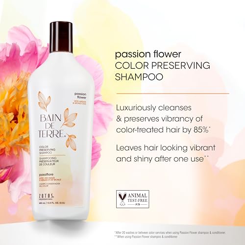 Bain de Terre Passion Flower Color Preserving Shampoo, 13.5 Fl Oz