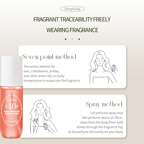ADMD Sweet Romantic Perfume for Women, Floral Fantasy Eau de Toilette – Long-Lasting Fresh Fragrance, Giftable Travel Spray, 90ml/3.0 floz 40#