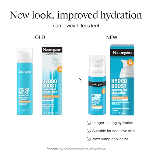 Neutrogena Hydro Boost Face Moisturizer SPF 50, 1.7 fl oz