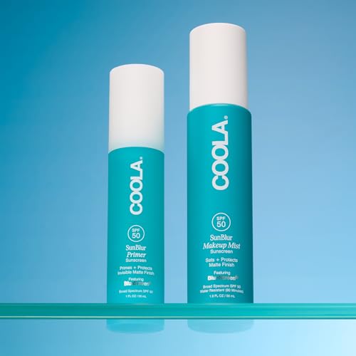 COOLA SunBlur Matte Makeup Setting Spray SPF 50, Face Sunscreen, 1 fl oz