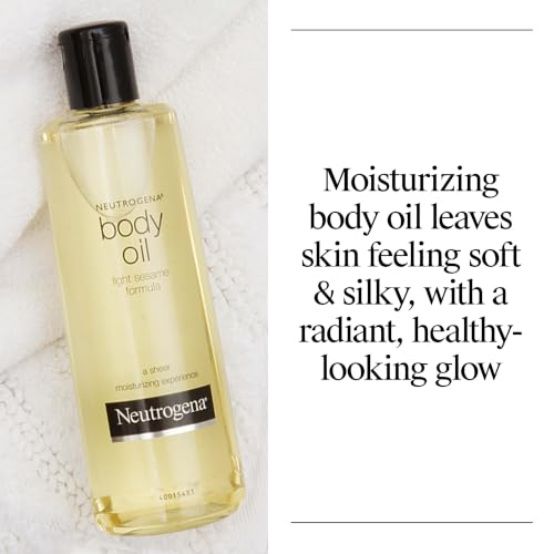 Neutrogena Body Oil Light Sesame Formula, Fragrance-Free, 8.5 fl. oz