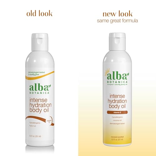 Alba Botanica Intense Hydration Body Oil, with Kukui Nut and Viamin E, 8.5 Oz (Packaging May Vary)