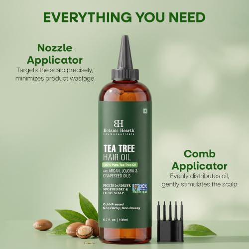 Botanic Hearth Tea Tree Scalp Oil for Hair Growth & Itchy Scalp, 6.7 Fl Oz