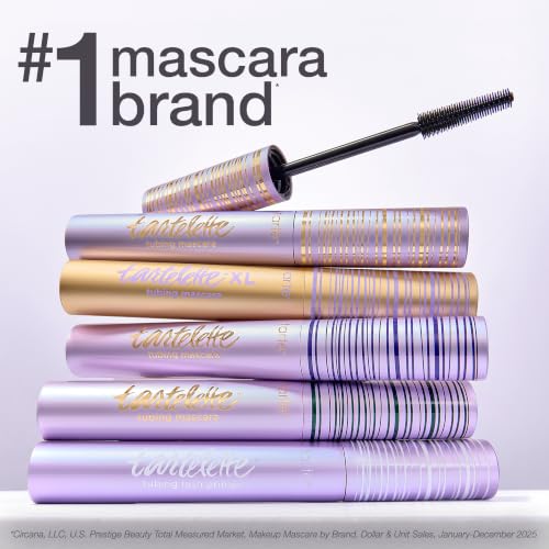 tarte tartelette XL tubing mascara – Lash Extensions in a Tube with Peptide, Extra-Bold Buildable Length & Volume, Smudge-Proof Longwear, Easy-to-Remove, Vegan & Cruelty-Free, full size, black