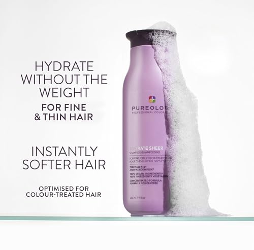Pureology Hydrate Sheer Shampoo – For Fine Hair, 9 fl oz