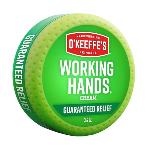 O'Keeffe's Working Hands Hand Cream, 3.4 oz Jar, 1 Pack for Extreme Dryness