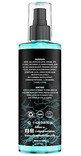 Viking Revolution Sea Salt Spray for Men - Hair Texturizing Spray 8.8 oz
