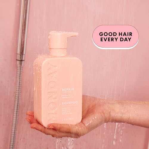 MONDAY HAIRCARE Repair Shampoo and Conditioner Set (2 Count) 12 oz For Dry to Damaged Hair Made with Keratin, Coconut Oil, Shea Butter, and Vitamin E