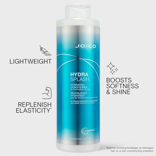 Joico HydraSplash Hydrating Conditioner | For Fine, Medium, Dry Hair | Replenish Moisture | Add Hydration & Softness | With Sea Kelp & Coconut Water | 33.8 Fl Oz