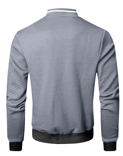 SAVKOOV Mens Loose Fit Lightweight Jacket Casual Stylish bomber Jacket
