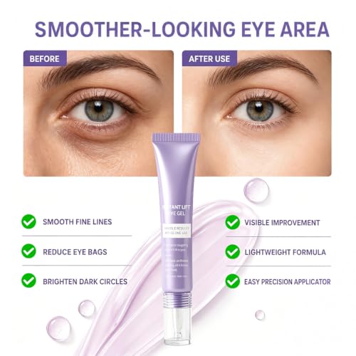 2Pcs Instant Lift Eye Gel, Under Eye Skin Care Gel for Puffiness, Wrinkles, Fine Lines, Daily Anti Aging Eye Skin Care Gel for Men & Women