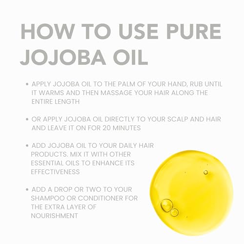BodyJ4You Organic Golden Jojoba Oil - USDA 100% Pure Cold Pressed Unrefined