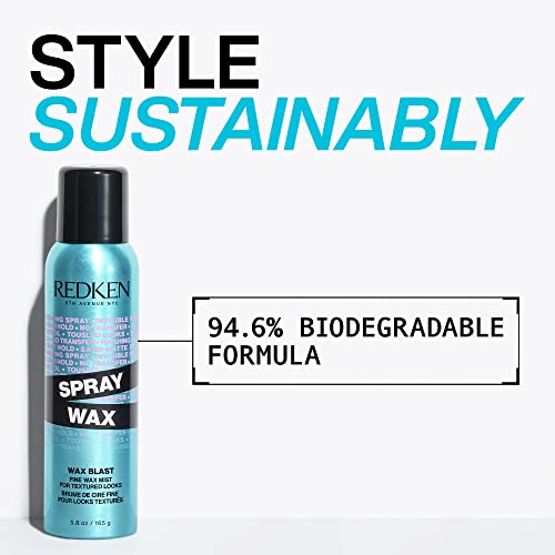Redken Spray Wax Invisible Texture Mist – For All Hair Types, 5.5 Oz