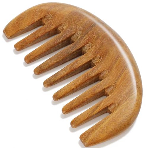 Moreinday Wooden Comb, Wide Tooth Comb for Scalp Massage & Distribute Oils