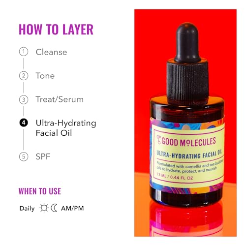 Good Molecules Ultra-Hydrating Facial Oil, Face Oil for Dry Skin, 13 ml