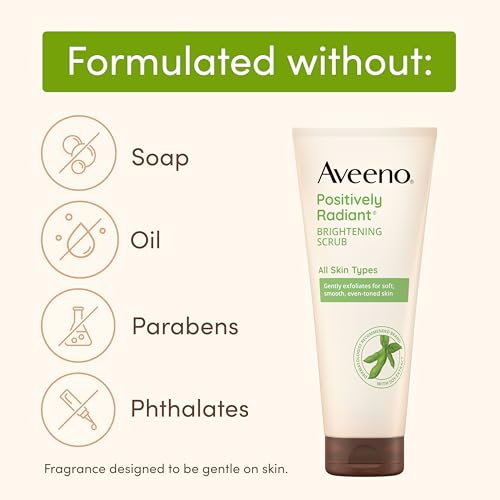 Aveeno Positively Radiant Exfoliating Daily Facial Scrub, 2 oz