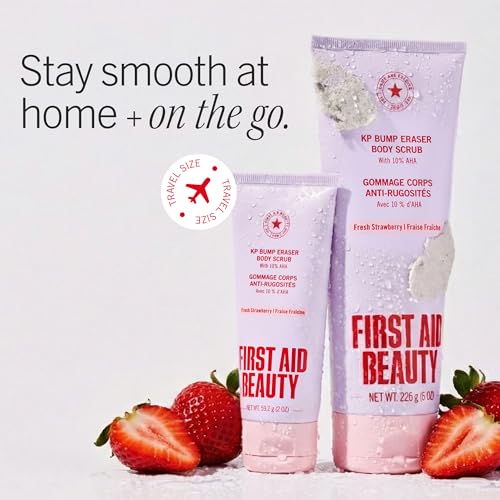 First Aid Beauty KP Bump Eraser Scrub, 10% AHA, 2 oz, Fresh Strawberry
