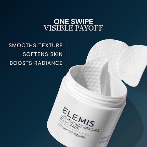 ELEMIS Dynamic Resurfacing Facial Pads, Gentle Textured Treatment, 60 Count