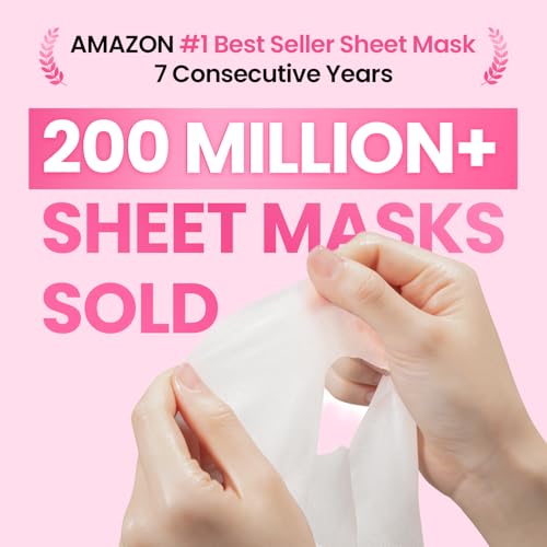 GLAM UP Korean Facial Sheet Mask 12 Pack – Hydrating Glass Skin Face Masks, Korean Skincare for Sensitive & Dry Skin, Easter Gifts, Teen Girl Gifts, Stocking Stuffers for Women, Spa Gift Set