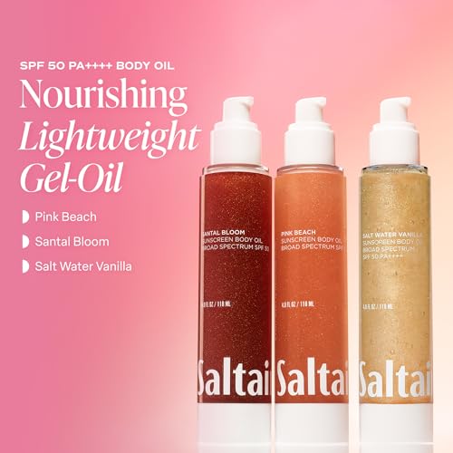Saltair SPF Body Oil | Broad Spectrum SPF 50 | Pink Beach, 4 fl oz