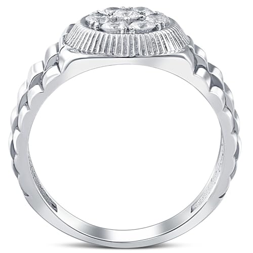 P3 POMPEII3 Pompeii Men's 3/4 Ct T.W. Diamond Ring 14k White Gold Lab Grown - Size 10 (GH,VS)