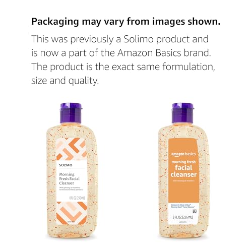 Amazon Basics Morning Fresh Facial Cleanser with Ginseng and Vitamin C, 8 fl oz