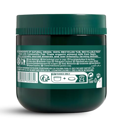 The Body Shop Almond Milk Body Yogurt, 48hr Moisturizer, for Sensitive and Dry Skin, 100% Vegan, 6.98 Fl.Oz
