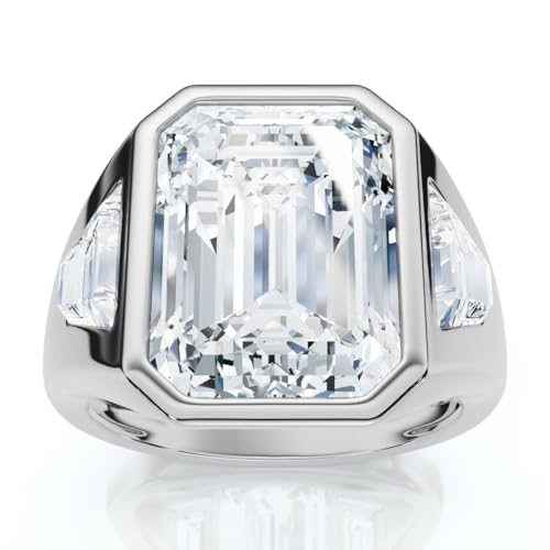 P3 POMPEII3 Pompeii Certified Men's 7Ct Anniversary Pinky Ring 14k Gold or Platinum Lab Grown - Size 10 (G/H,VS2-SI1)