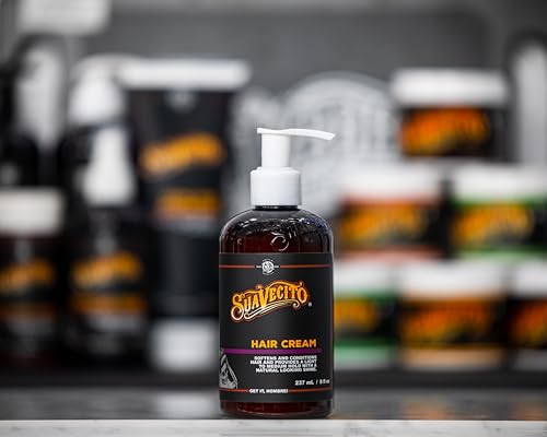 Suavecito Hair Cream Pump Bottle Medium Shine All Day Light Hold (8 oz)