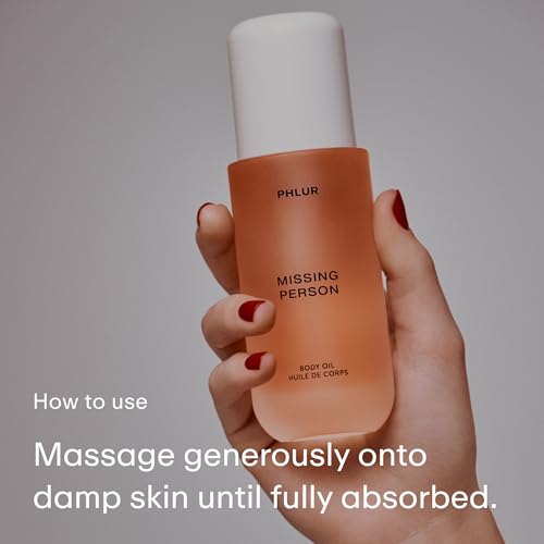 PHLUR Missing Person Body Oil, 4 Oz – Skin Musk Bergamot & Jasmine
