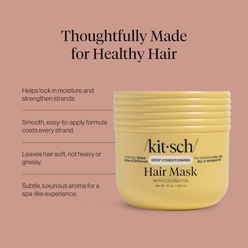 Kitsch Moisturizing Coconut Oil Hair Mask for Damaged Hair – 10 oz