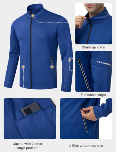 Gopune Men's Tracksuits 2 Piece Casual Athletic Jogging Warm Up Sweat Suits Workout Sports Sets,Royal Blue XL