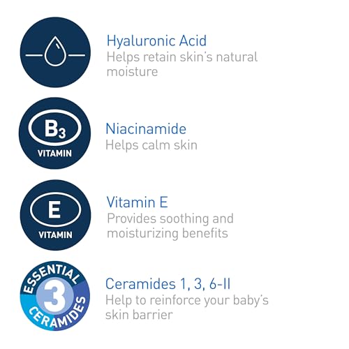 CeraVe Baby 2-in-1 Wash & Shampoo with Vitamin E for Hair & Skin, 16oz