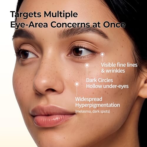 Dr.Melaxin Mela C·E Ferulic Eye Cream Dark Circles, Dark Spots & Wrinkles at Once, Retinal + Vitamin C Ferulic, Niacinamide, Korean Anti-Aging Eye Treatment, 0.52 oz, 15g