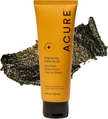 Acure Brightening Facial Scrub - Exfoliating Face Wash - 4 fl oz