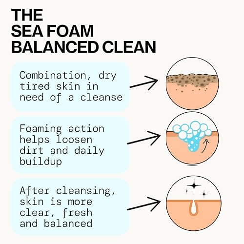 Pacifica Beauty Sea Foam Face Wash, Daily Gentle Foaming Cleanser, With Coconut Water + Sea Algae, Removes Makeup, For Combination and Oily Skin, Vegan & Cruelty Free