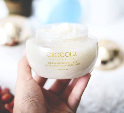 OROGOLD White Gold 24K Classic Body Scrub - with Sea Salt - 9.7 Oz