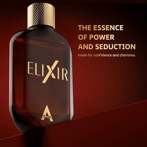 Atralia Elixir Eau de Parfum 100ML | Fresh Amber Woody Perfume for Men | Long Lasting Fragrance with Mint, Lavender, Bergamot, Amber & Vanilla
