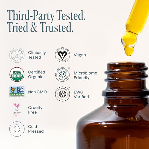 Cliganic Organic Jojoba Oil, 100% Pure (8oz) | Moisturizing for Face, Hair, Skin & Nails | Natural Cold Pressed Hexane Free | Base Carrier Oil