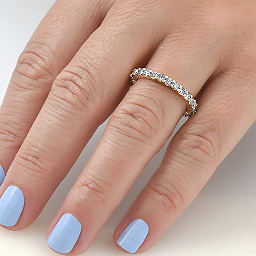 P3 POMPEII3 Pompeii 1 1/2ct Prong Diamond Eternity Ring 14K Yellow Gold - Size 4