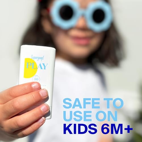 Supergoop! PLAY Mineral Stick SPF 50, 0.67 oz - On-the-Go Broad Spectrum Face Sunscreen - Water Resistant - Vegan