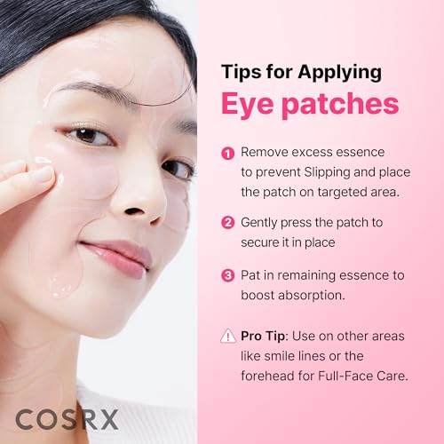 COSRX Pink Peptides Collagen Hydrogel Eye Patch for Puffy Eyes (60)